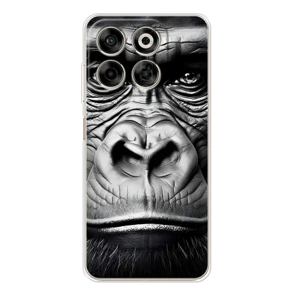 Чехол с рисунком «Черная обезьяна» для ZTE Nubia V70