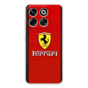 Силиконовый бампер с картинкой машины на ZTE Nubia V70 (Ferrari Logo)