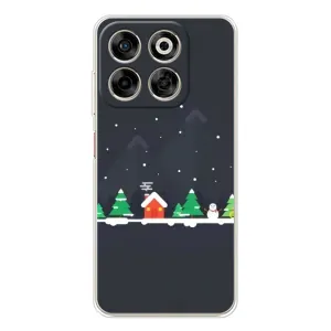 Силиконовый бампер на рождество для ZTE Nubia V70 (Город зимний)