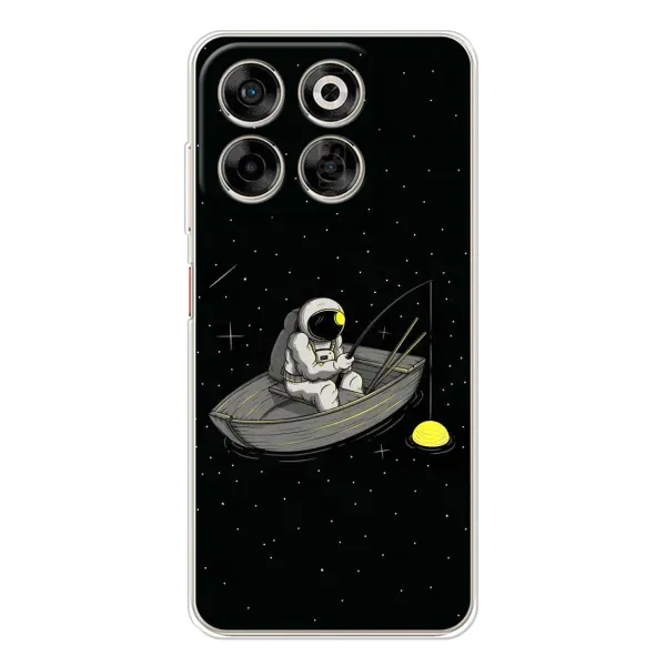 Чехол с рисунком «Космонавт на рыбалке» для ZTE Nubia V70