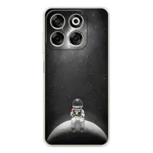 Силиконовый Чехол с принтом "Космонавты" на ZTE Nubia V70 (Космонавт романтик)