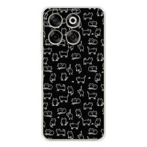 Чехол на тематику: Коты для ZTE Nubia V70 (Котики на черном)