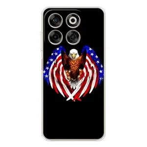 Чехол Флаг USA для ZTE Nubia V70 (Крылья США)