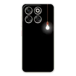 Чехол с картинками на черном фоне для ZTE Nubia V70 (Лампочка)