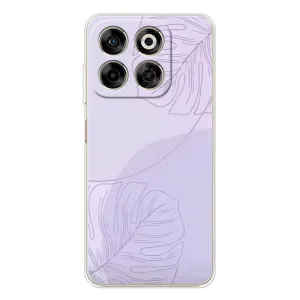 Чехол цветочный дизайн для ZTE Nubia V70 (Монстера фиолетовая)