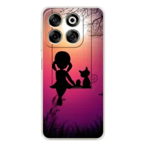 Девчачий Чехол для ZTE Nubia V70 (На качели)