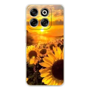 Чехол с Цветами для ZTE Nubia V70 (поле подсолнухов)