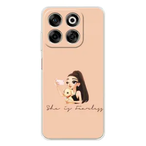 Силиконовый Чехол на ZTE Nubia V70 с картинкой Стильных Девушек (С собакой)