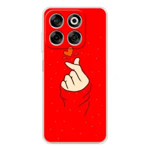 Чехлы (Знак сердечка) на ZTE Nubia V70 (Сердце на красном)
