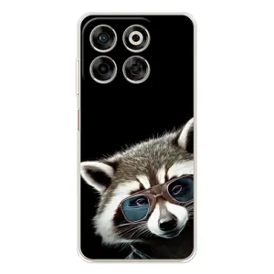 Силиконовый Чехол с Енотами на ZTE Nubia V70 (Стильный Енот)