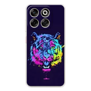 Силиконовый бампер с картинкой животных для ZTE Nubia V70 (Тигр-Арт)