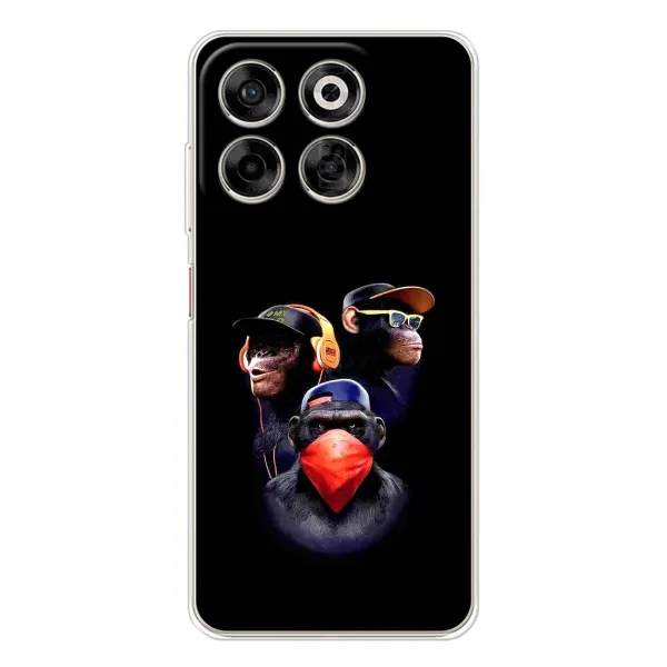 Чехол с рисунком «Три обезьяны» для ZTE Nubia V70