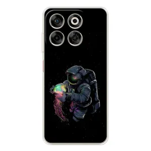 Силиконовый Чехол с принтом "Космонавты" на ZTE Nubia V70 (В руках земля)
