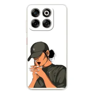 Силиконовый Чехол на ZTE Nubia V70 с картинкой Стильных Девушек (В зеленом)