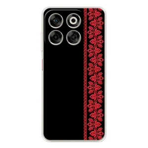 Силиконовый Чехол на ZTE Nubia V70 с картинкой Вышиванки (Вышиванка на черном)