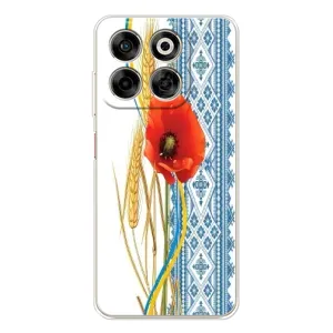 Силиконовый Чехол на ZTE Nubia V70 с картинкой Вышиванки (Вышиванка с цветком)