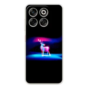 Силиконовый бампер с картинкой животных для ZTE Nubia V70 (Яркий олень)