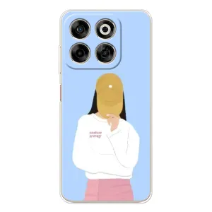 Силиконовый Чехол на ZTE Nubia V70 с картинкой Стильных Девушек (Желтая кепка)