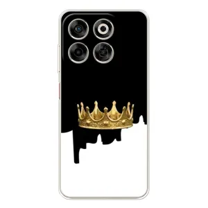 Чехол (Корона на чёрном фоне) для Нубиа В70 (Золотая корона)