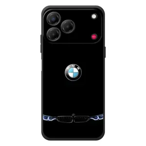 Силіконовий бампер з картинкою машини на ZTE Nubia V80 Design (Чорний BMW)