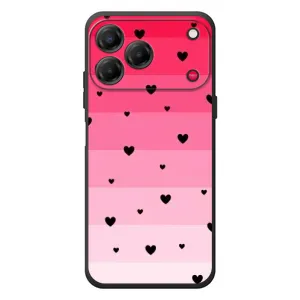 Чехлы с тематикой "Маленькие Сердечки" на ZTE Nubia V80 Design (Чорные сердечки)