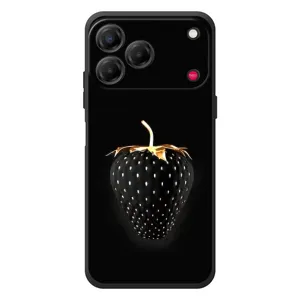 Чехол с изображением вкусной еды для ZTE Nubia V80 Design (Чёрная клубника)