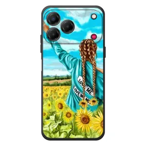 Чохол Стильні дівчата на ZTE Nubia V80 Design (Дівчина на полі)