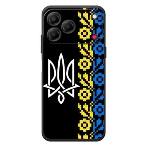 Силиконовый Чехол на ZTE Nubia V80 Design (Герб и вышыванка)