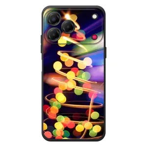 Чехол Новогодняя Елка на ZTE Nubia V80 Design (Гирлянды)
