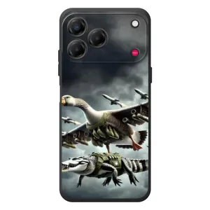 Чехол с мемами тралалело тралала для ZTE Nubia V80 Design (Гусини и крокодило)