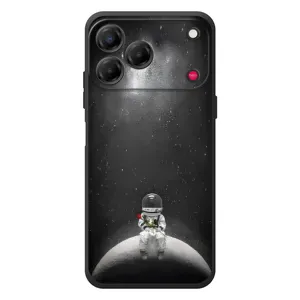 Силиконовый Чехол с принтом "Космонавты" на ZTE Nubia V80 Design (Космонавт романтик)