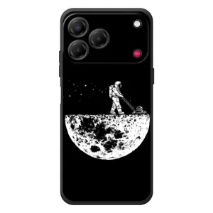 Силиконовый Чехол с принтом "Космонавты" на ZTE Nubia V80 Design (Космонавт)