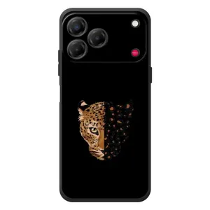 Чохол з леопардовим принтом на ZTE Nubia V80 Design (Леопард на чорному)