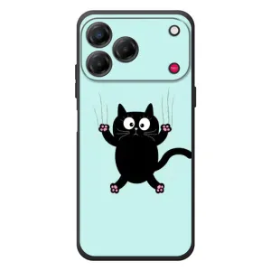 Силиконовый чехол с котиком для ZTE Nubia V80 Design (Падающий кот)