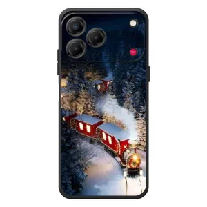 Силиконовый бампер на рождество для ZTE Nubia V80 Design (Поезд)