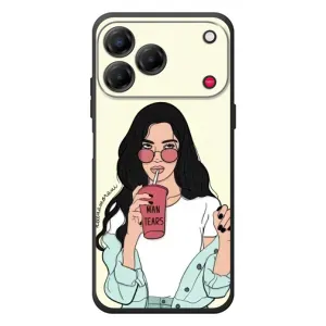 Силіконовый Чохол на ZTE Nubia V80 Design з картинкой Модных девушек (З напоєм)