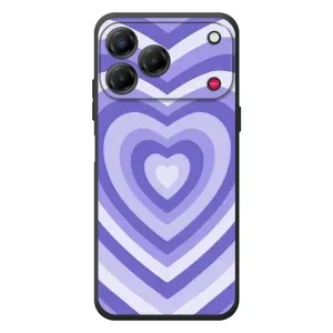 Чехлы с тематикой "Маленькие Сердечки" на ZTE Nubia V80 Design (Сердце фиолет)