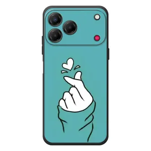 Чехлы (Знак сердечка) на ZTE Nubia V80 Design (Сердечко на бирюзовом)