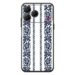 Силиконовый Чехол на ZTE Nubia V80 Design с картинкой Вышиванки (Синяя вышиванка)