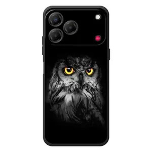Чехлы с принтом СОВЫ для ZTE Nubia V80 Design (Сова на чёрном)