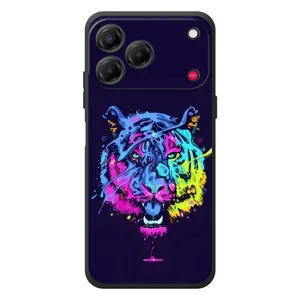 Силиконовый бампер с картинкой животных для ZTE Nubia V80 Design (Тигр-Арт)