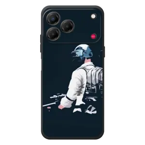 Силиконовый чехол с картинкой "Герой Pubg" на ZTE Nubia V80 Design (В экиперовке)
