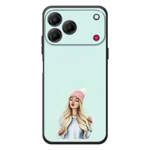 Силіконовый Чохол на ZTE Nubia V80 Design з картинкой Модных девушек (В шапці)