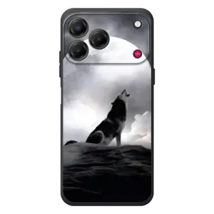 Чехол с Волком на ZTE Nubia V80 Design (Волк и луна)