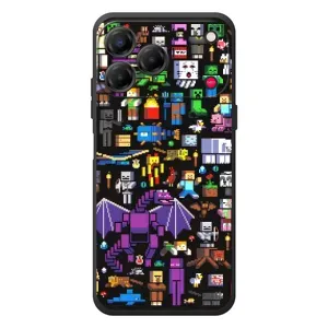 Чехол майнкрафт для ZTE Nubia V80 Design (Все персонажи)