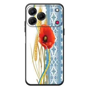 Силиконовый Чехол на ZTE Nubia V80 Design с картинкой Вышиванки (Вышиванка с цветком)