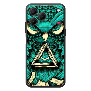 Чехлы с принтом СОВЫ для ZTE Nubia V80 Design (Зеленая сова)