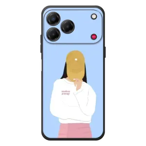 Силіконовый Чохол на ZTE Nubia V80 Design з картинкой Модных девушек (Жовта кепка)