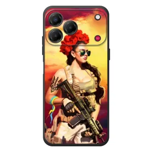 ЗСУ Чехлы (TPU) для ZTE Nubia V80 Design (Женщина солдат)