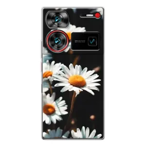 Чехол с ромашками на ZTE Nubia Z60 Ultra (Белые ромашки)